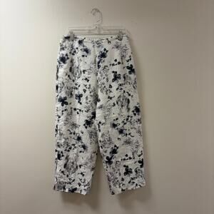 VTG Silk Club Toile Linen Wide Leg Lined Pants High Waist Boho Cottagecore 12